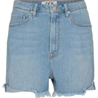 Ivy Copenhagen Angie Denim Shorts Wash Bright Lima - Shop Online